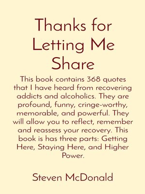 cover image of Thanks for Letting Me Share